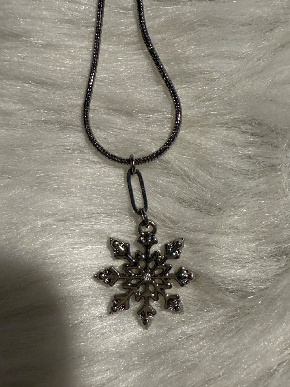 Maurices Nickel Free Snowflake Earrings & Necklace Set - Picture 3 of 4